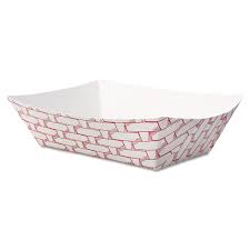 1/2 LB PAPER FOOD BASKETS, RED/WHITE (1,000/CS)
