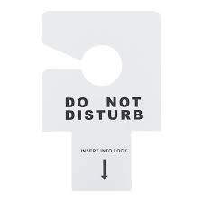 HOTEL DOOR SIGN - DO NOT DISTURB - KEY SLOT OR HANG -