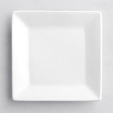 6" WHITE SQUARE PORCEAIN PLATE (36/CS)