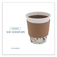 HOT CUP SLEEVE / KRAFT / FITS 10 - 20 OZ PAPER CUPS / 1,200