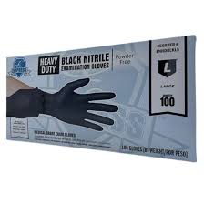 NITRILE GLOVE / LARGE / BLACK / HD / EMRPRESS [10/100/1,000]