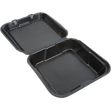 9 X 9 / 1 CMPMT / BLACK FOAM HINGED TRAY (150/CS)