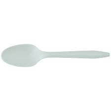 PLASTIC TEASPOON / WHITE /  MEDIUM WEIGHT / 1,000 PER CASE