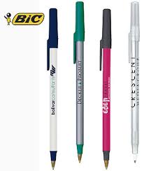 BIC PEN WITH LOGO / ROUND STICK / 1-COLOR LOGO / BLUE