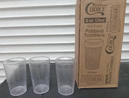 9 OZ CLEAR PEBBLED TUMBLER / 12 PER PACK