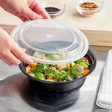 24 OZ. BLACK 7 1/4" ROUND MICROWAVABLE HEAVY WEIGHT