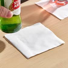 BEVERAGE NAPKIN / WHITE / 1 PLY / 4,000 PER CASE [WBNAP]