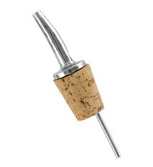 SPILL-STOP™ TAPERED LIQUOR POURER WITH CORK STOPPER (EACH