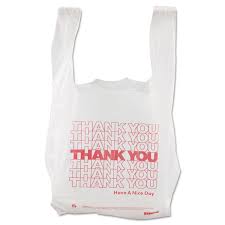 THANK YOU BAGS / 8" X 16" / HI DENS / WHITE / 2,000 [TYB]