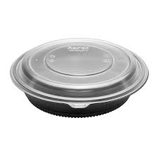 32 OZ ROUND MICROWAVEABLE CONTAINER WITH LID / 150 PER C