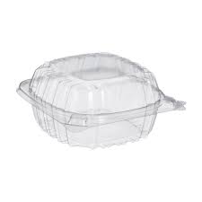 8.3 X 8.3 / 1 CMPMT / CLEAR PLASTIC HINGED TRAY (250/CS)