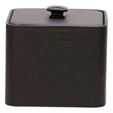 3 QUART LEATHER SQUARE GLAMOUR COLLECTION ICE BUCKET WITH LID