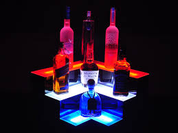 LIQUOR SHELF / 3 TIER / INSIDE CORNER / BLACK / LED (EACH)