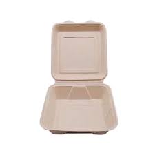 9 X 6 /  BIODEGRADABLE MOLDED FIBER HINGED TRAY (250/CS)