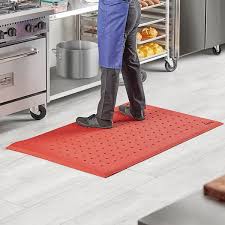 3' x 5' GREASE RESISTANT RED RUBBER ANTI-FATIGUE FLOOR MAT