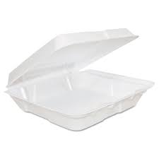8 X 8 / 3 CMPMT / WHITE FOAM HINGED TRAY / 200 PER CS (CASE