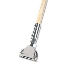 DUST MOP HANDLE, LAQUERED WOOD, 60" LONG, CLIP-ON (EACH)
