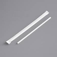 5 3/4" SLIM WHITE WRAPPED SIP STRAW (24/500/12,000)