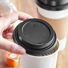 PAPER HOT CUP LID / BLACK / 8-24 OZ (1,000/CS)