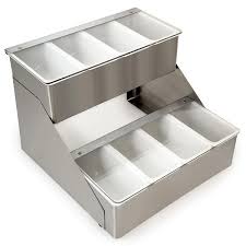 BARCONIC SS DOUBLE DECKER CONDIMENT HOLDER / 8 PINT [EAC