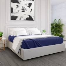 OXFORD MICROPLUSH FLEECE BLANKET / NAVY BLUE / QUEEN /