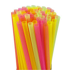 6" NEON FAT STRAWS (25/300/7,500)