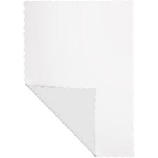 10" X 14" OFF-WHITE COLORED PAPER PLACEMAT WITH SCALLOPED