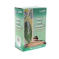 INDIVIDUAL WRAPPED MINT TOOTHPICKS - BOX OF 1,000