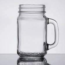 16 OZ BARCONIC MASON JAR MUG GLASS / WITH HANDLE (12/CASE)