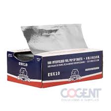 FOIL POP-UP SHEETS / 12" X 10. 75" (500/BOX) (6/CS)