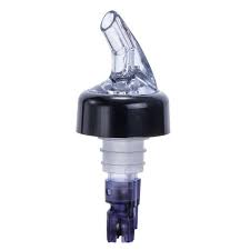 1.125 OZ. CLEAR SPOUT / PURPLE TAIL MEASURED LIQUOR POURER