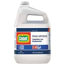 COMET CLEANER WITH BLEACH, LIQ UID, ONE GALLON BOTTLE, 3/CART