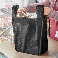 T-SHIRT BAG / 1/5 SIZE / BLACK / 400 PER CASE