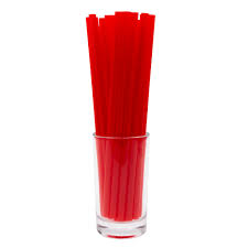 BARCONIC RED 8 INCH STRAWS 250 PACK (8 INCH X .29 DIAMETER)