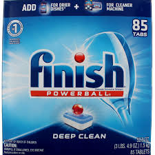FINISH POWERBALL DISHWASHER TABS, FRESH SCENT, 85/BOX