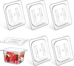 1/6 SIZE CLEAN POLYCARBONATE FOOD PAN LID WITH HANDLE (EACH