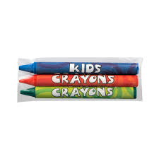 CRAYONS / 3 PACK / CELLO WRAPPED (1,000/CS)