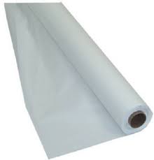 PAPER ROLL TABLE COVER / WHITE EMBOSSED / 40" X 300' (ROLL)