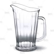 60 OZ SANS PLASTIC CLEAR PITCHER (TAPERED)