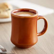 COFFEE MUG / 7 OZ. BROWN PRINC ESS BELL SHAPED CHINA (36/CASE