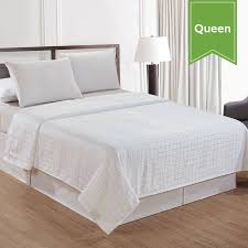 TOP SHEET / GEO BOX / SATIN STRIPE SQUARE PATTERN / QUEEN