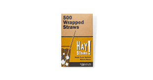 7.75" HAY STRAWS / NATURAL WHEAT BIODEGRADABLE (500/PACK)