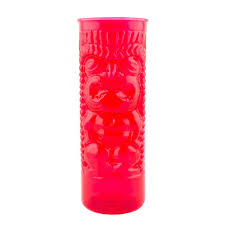 PLASTIC TIKI GLASS - 24OZ - RED