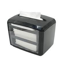 VFOLD NAPKIN DISPENSER / BLACK / WITH ADVERT WINDOW (EACH)