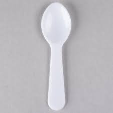 PLASTIC TASTING SPOON / 3" WHITE (3000/CS)
