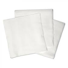 LUNCHEON NAPKIN / WHITE / 1-PLY / 1/4 FOLD / 12" X 12"