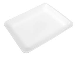 SUPERMARKET TRAYS, WHITE, FOAM, 8 1/4 X 1/2 X 10 1/4,