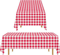 AEP 54X108 RED GINGHAM TABLE COVER