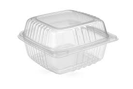 6 X 6 HINGED TRAY / CLEAR PLASTIC (500/CS)