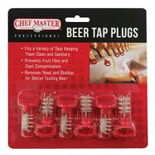 BEER TAP KLEEN PLUG WITH BRUSH / CHEF MASTER RED / 5 PACK